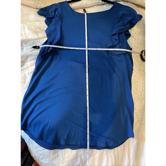 Karen Kane Royal Blue Butterfly Sleeve Shirt Blouse Size Small - Picture 7 of 7